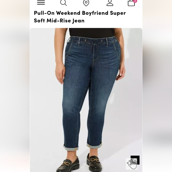 Torrid Pull-On Weekend Boyfriend Super Soft Mid-Rise Jean Size 2x Tall (20) - Picture 5 of 16
